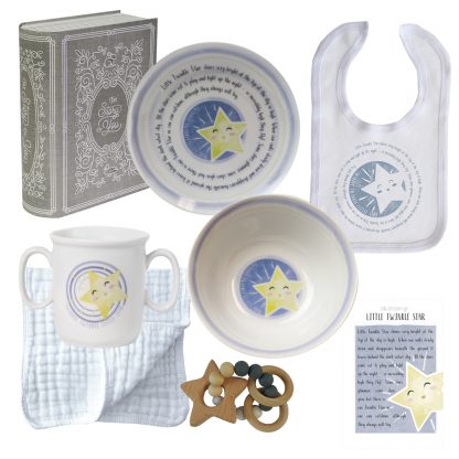 Salisbury Story of You Cup Plate Bowl Bib and Teether Set Little Star