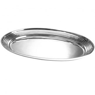 Extra large plain bowl with lines