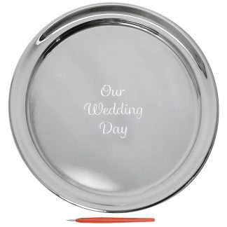 Salisbury Guest Book Tray With Our Wedding Day, Large