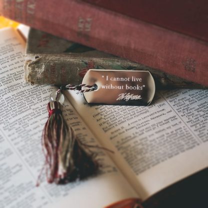 Sterling Bookmark with Jefferson Quote